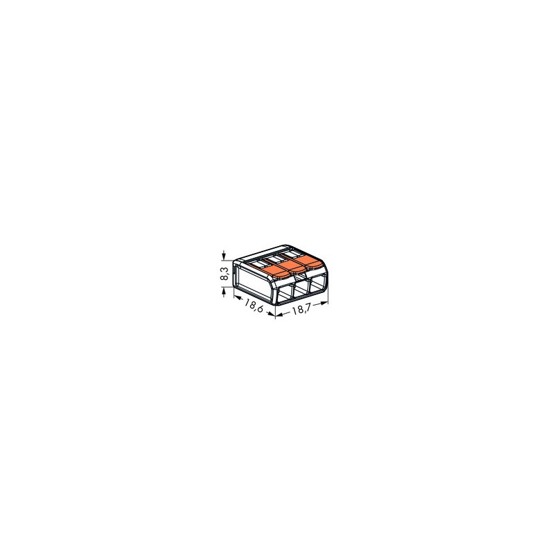 Wago Serie 221 - 3*4mm (50 Stück) - 120374 - 3
