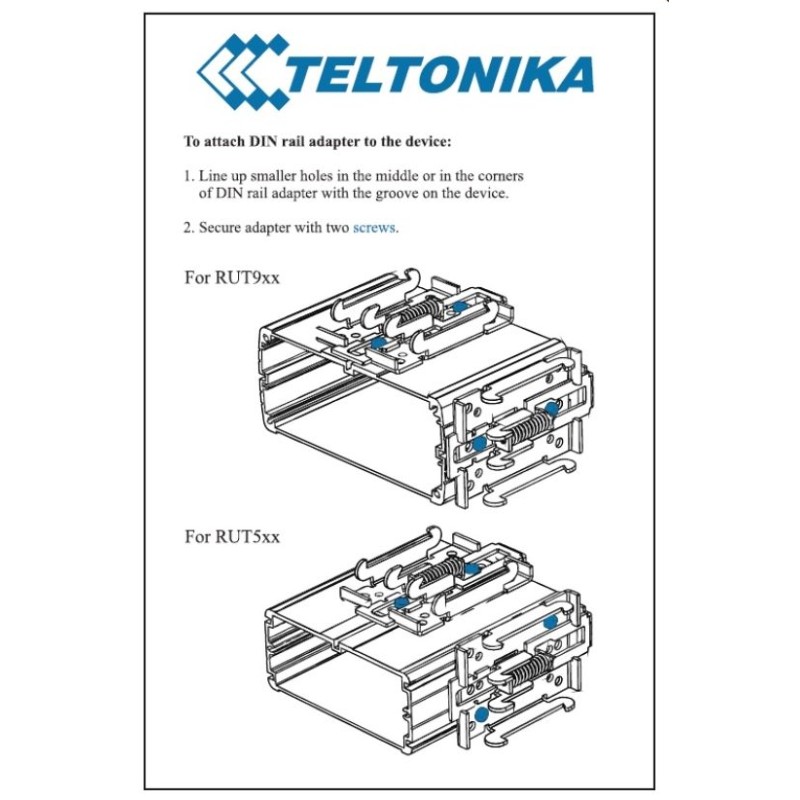 Teltonika · Zubehör · Montage · DIN Rail Kit / Hutschienen-Adapter - 136708 - 4