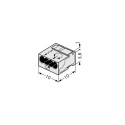 Wago Serie 243- 4-Leiter-Micro-Klemme (100 Stück) lichtgrau - 131995 - 2