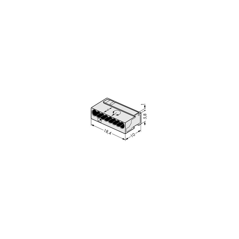 Wago Serie 243- 8-Leiter-Micro-Klemme (50 Stück) lichtgrau - 131996 - 2