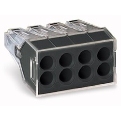 Wago Serie 773-108 - 8-Leiter-Klemme (50 Stück) transparent, Deckel dunkelgrau - 152261 - 1