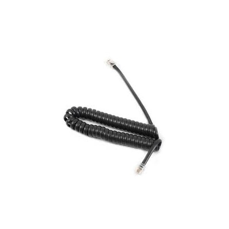 SNOM replacement earpiece spiral cable D7XX BLACK - 100480 - 1