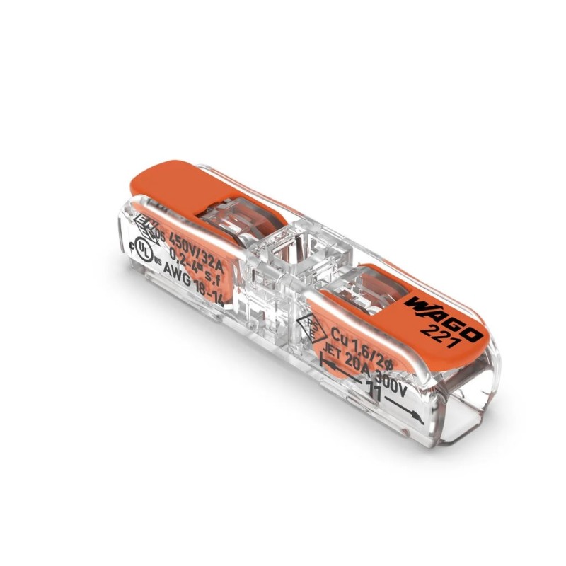 Wago Series 221 - Through-connector - 2*4mm (60 pieces) - 211954 - 1