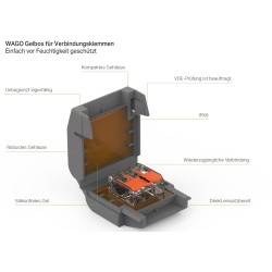 Wago Gelbox Series 221, 2x73 max. 4mm² terminals size 1 (4 pieces) IP68 - 213106 - 1