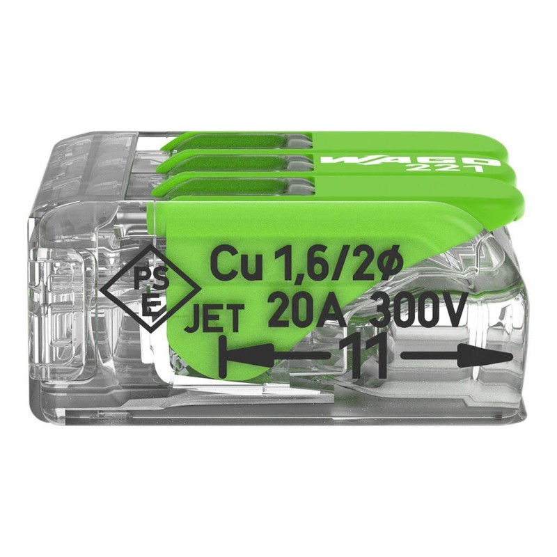 Wago Serie 221 - 3*4mm (50 Stück) Green Range - 239958 - 5