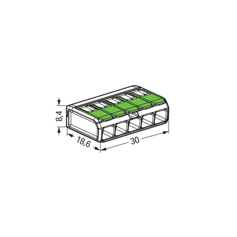 Wago Serie 221 - 5*4mm (8 Stück Retail) Green Range - 239962 - 4