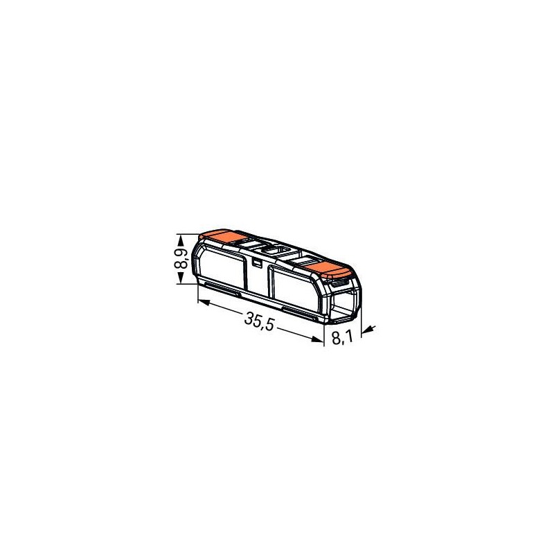 Wago Series 221 - Through-connector -2*4mm (12 pieces retail) - 240246 - 4