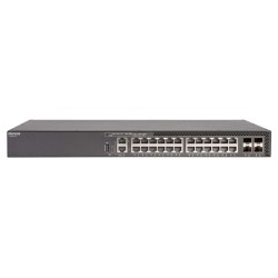 CommScope RUCKUS ICX8200-24P Switch, 24x10/100/1000 Mbps PoE+ ports, 4x25 GbE SFP28 stacking/uplink-ports, 370W PoE - 214656 - 1