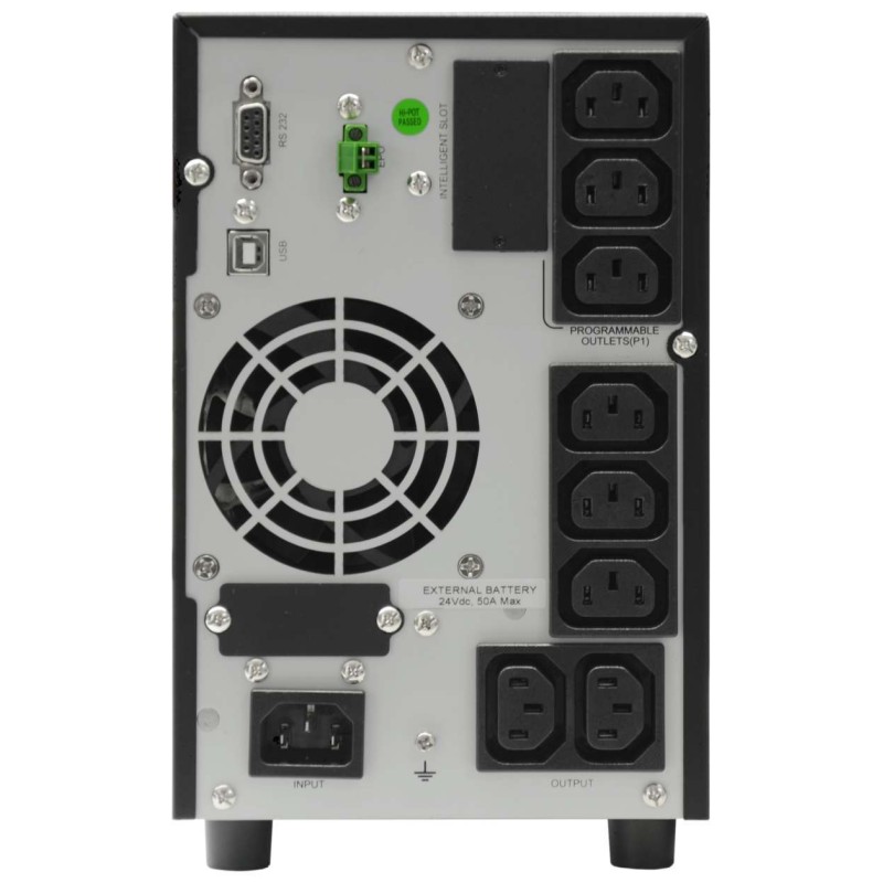 Effekta MTX-XL Lineinteraktive USV, 1100VA, 14min bei cos phi 0,7 , MTX1100-14, USB+RS232, Schwarz, Sinus-Ausgang, - 159672 - 1