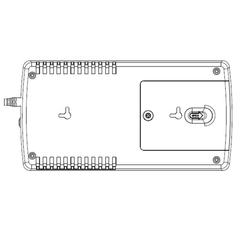 Effekta Line-Interactive UPS, 800VA, USB, PVC housing, Office Home 800, fanless, - 163480 - 4