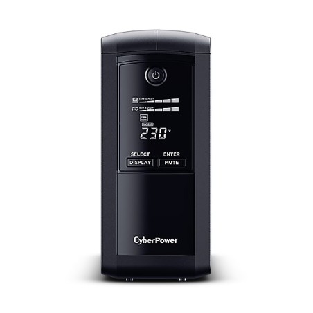 CyberPower USV, Value Pro-Serie, 700VA/390W, Line-Interactive, USB/RS232, LCD, CEE7-Schutzkontakt - 185683 - 1