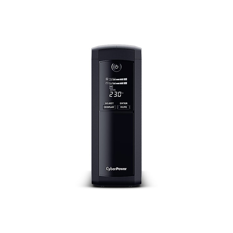 CyberPower USV, Value Pro-Serie, 1200VA/720W, Line-Interactive, USB/RS232, LCD, CEE7-Schutzkontakt - 185686 - 1