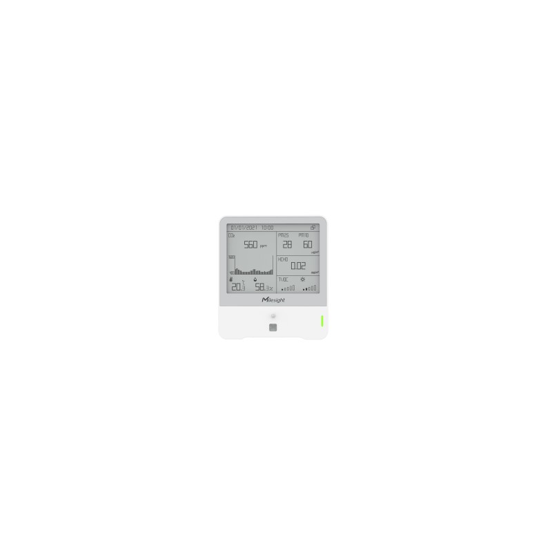 Milesight IoT Indoor Ambience Monitoring Sensor, AM319-868M-O3 LoRaWAN / Temp. / Humidity / CO2 / PIR / Light / TVOC / hPA / PM 