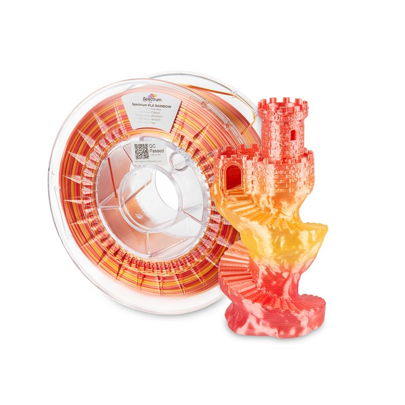 Filament Spectrum PLA SILK Rainbow FIRE RED 1.75mm 1kg - 240390 - 1