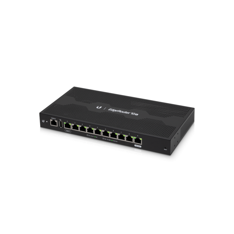 Ubiquiti EdgeSwitch 10 / 8 Gigabit RJ45 Ports / 2 SFP Ports / 1 POE Passthrough / ES-10X Ubiquiti - Artmar Electronic & Security