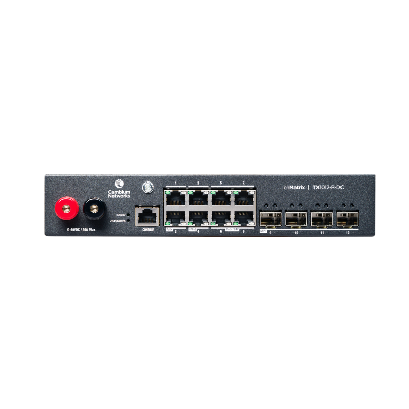 Cambium Networks cnMatrix TX 1012-P-DC - 170W POE Switch 8 x 1gbps & 4 SFP+ 209350 Cambium Networks 2 - Artmar Electronic & Secu