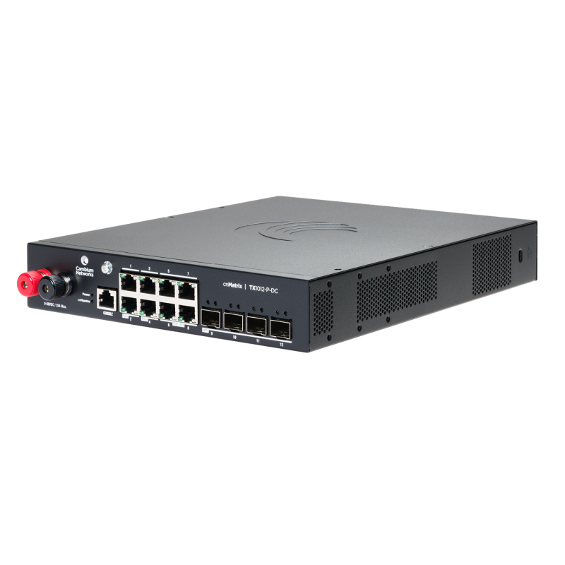 Cambium Networks cnMatrix TX 1012-P-DC - 170W POE Switch 8 x 1gbps & 4 SFP+ Cambium Networks - Artmar Electronic & Security AG 