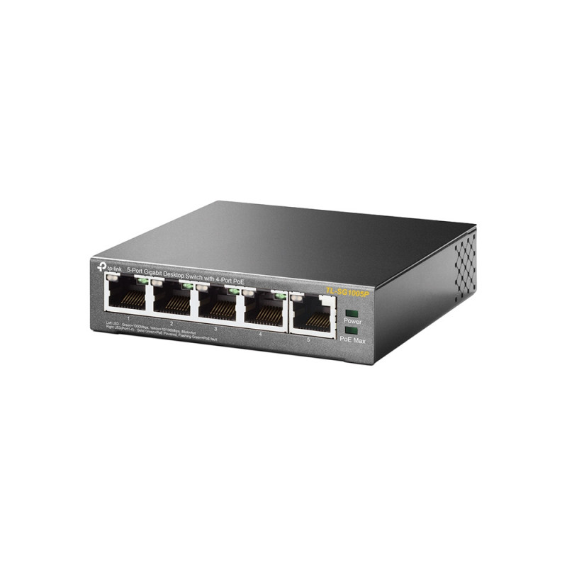 TP-Link - TL-SG1005P - 5-Port Gigabit Desktop Switch with 4-Port PoE TP-Link - Artmar Electronic & Security AG