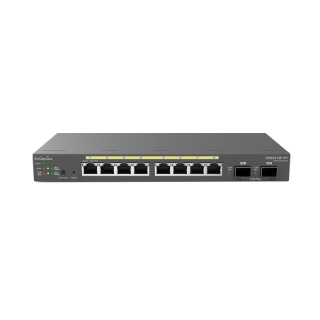 EnGenius FIT Switch 8-port GbE PoE.af/at( ) 55W, 2xSFP Desktop wall-mountable - EWS2910P-FIT EnGenius - Artmar Electronic & Secu