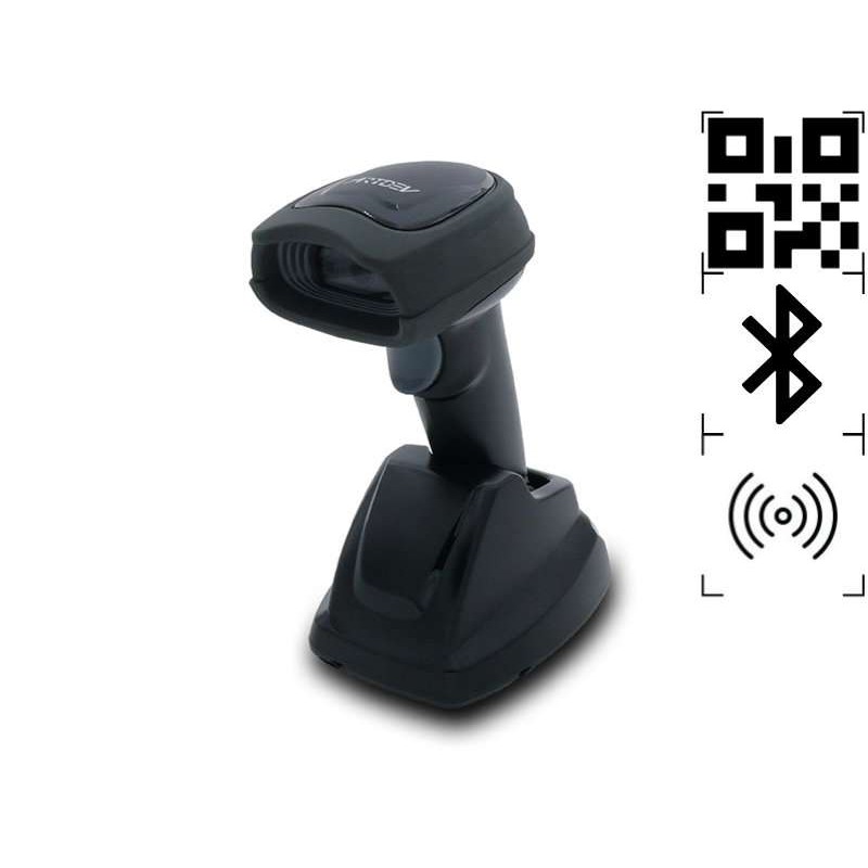Cash register barcode scanner AS-3310 - High-end wireless 2D barcode scanner, Bluetooth, USB-KIT, black - 249428 - 1