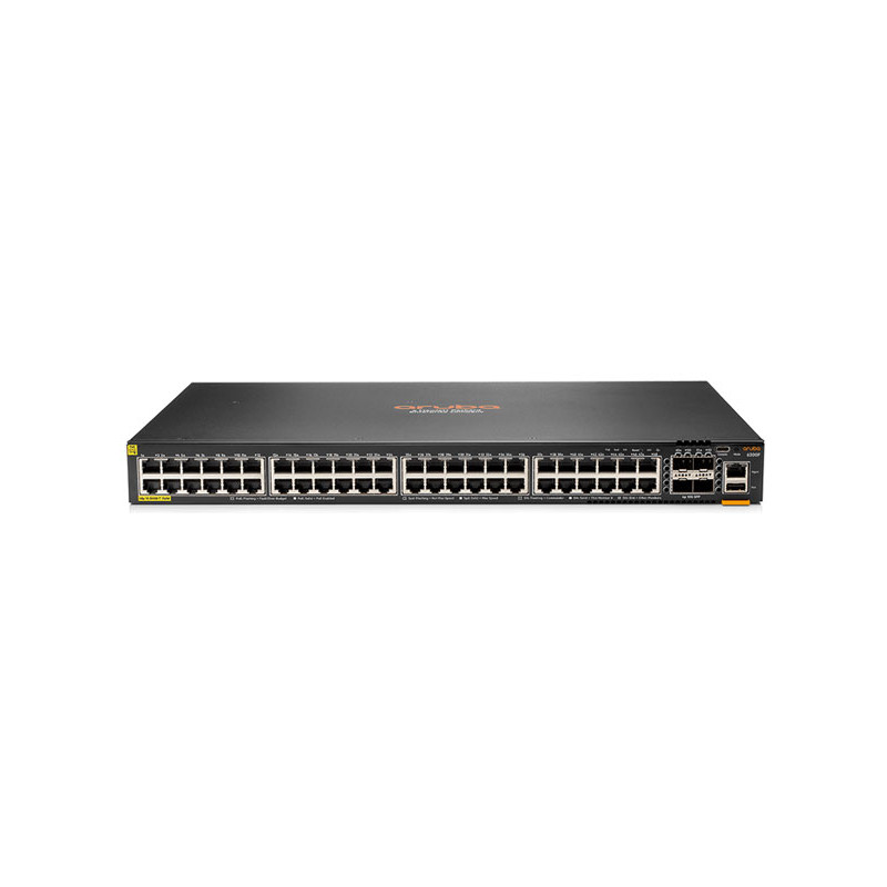 HP Switch 1000Mbit, 48xTP, 4xSFP/SFP+-Slot, 6200F-48G-Class4-POE-4SFP+-740W, B-Version - 219758 - 1