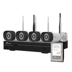 NIVIAN - Video surveillance complete set 10 channel, 4 cameras, 1TB HDD
