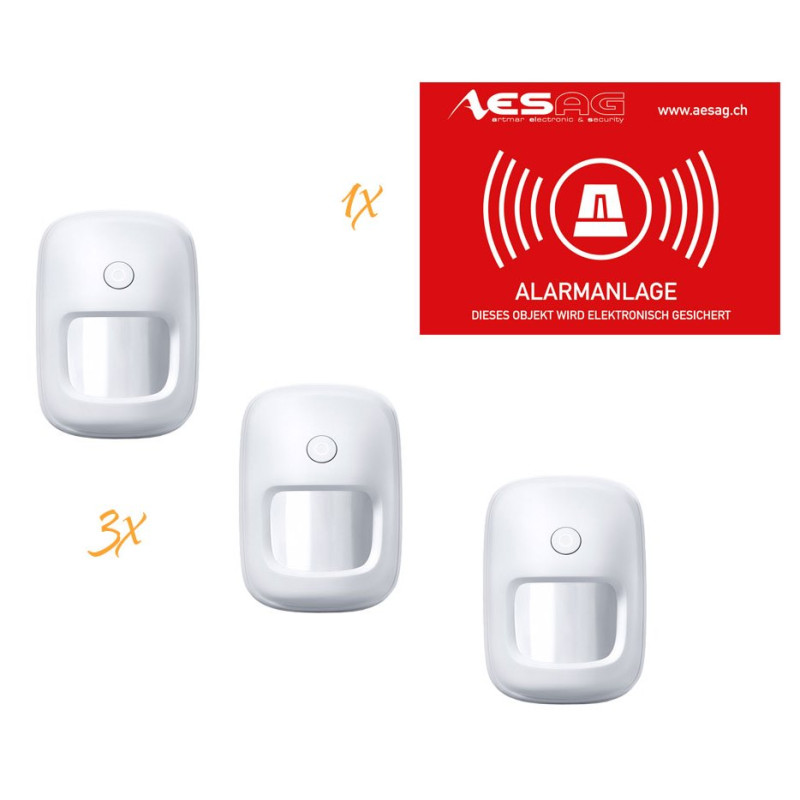 LUPUSEC - PIR motion detector V2 SET of 3