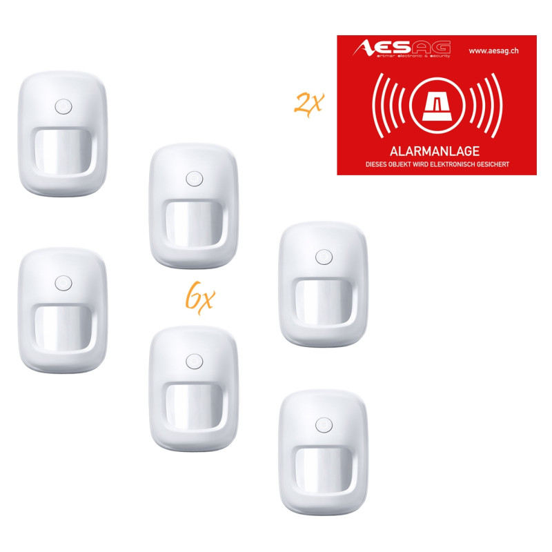 LUPUSEC - PIR motion detector V2 SET of 6