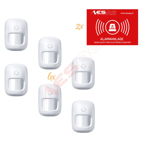 LUPUSEC - PIR motion detector V2 SET of 6