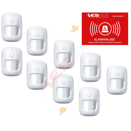 LUPUSEC - PIR motion detector V2 SET of 9