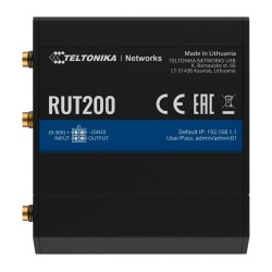 Teltonika Router 4G Industriell - 2 Ethernet-Anschlüsse RJ45 Fast Ethernet - 4G (LTE) Kategorie 4 bis zu 150Mbps - 1x Digitaler 