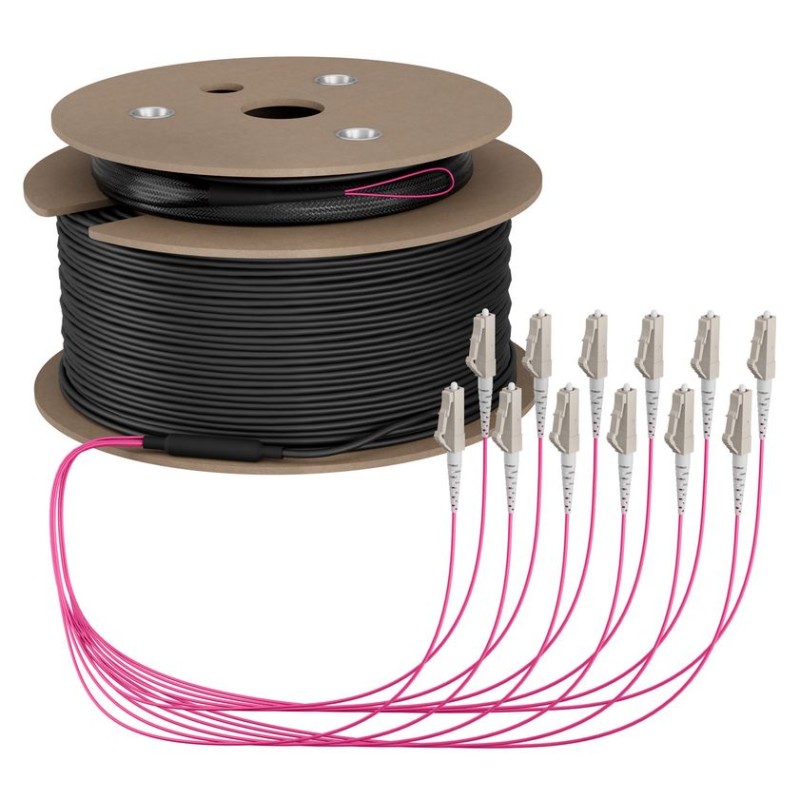Fiber optic cable, trunk cable U-DQ(ZN)BH 8G 50/125, LC/LC OM4 180m - 188284 - 4