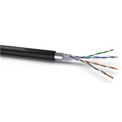 Voka 1000MHz ErdKabel CAT7 Halo S-STP(S/FTP) XLAN 100m Ring Schwarz, Water Proof,