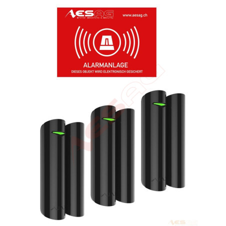 AJAX | Wireless opening detector "DoorProtect" set of 3 (black)