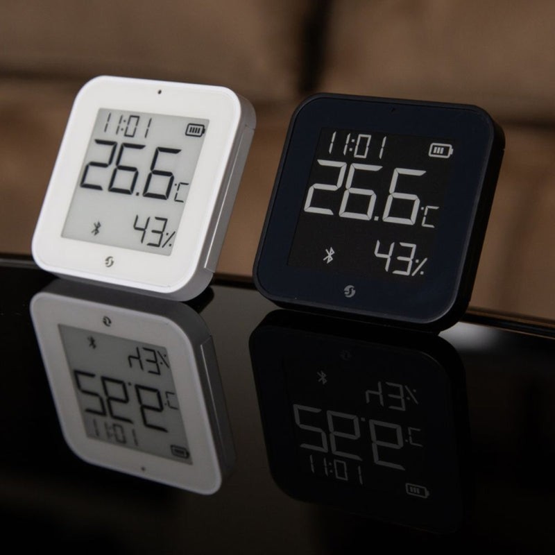 Shelly · Plug & Play · "Blu ZB H&T Black" · Temperatur- & Feuchtigkeitssensor · Bluetooth · Zigbee · Batterie · Schwarz - 252279