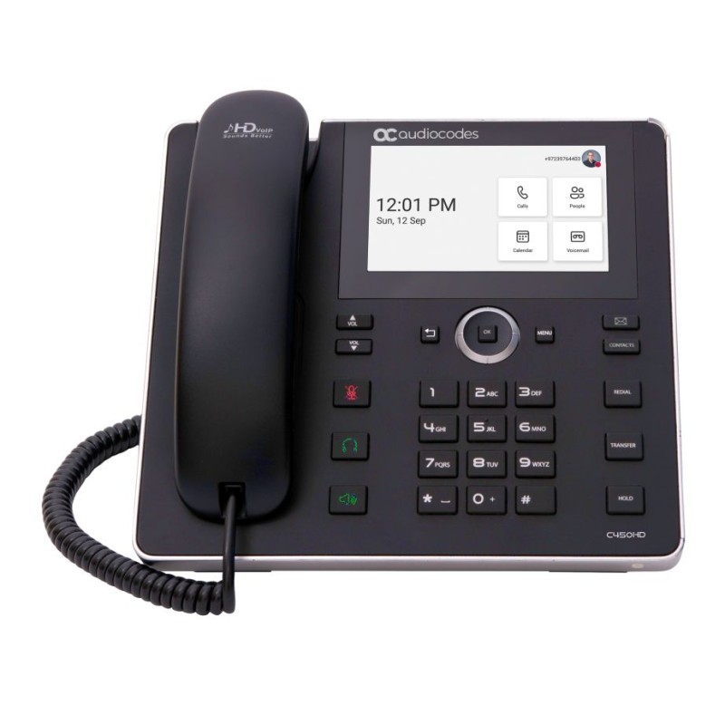 AudioCodes IPC450HD IP-Phone PoE GbE black - 216882 - 1