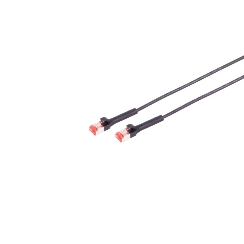 Patchkabel RJ45, CAT6A 500Mhz, 3m, schwarz U-STP(U/FTP) TPE, biegbare Stecker 90Grade, - 222655 - 5