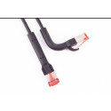 Patchkabel RJ45, CAT6A 500Mhz, 3m, schwarz U-STP(U/FTP) TPE, biegbare Stecker 90Grade, - 222655 - 6