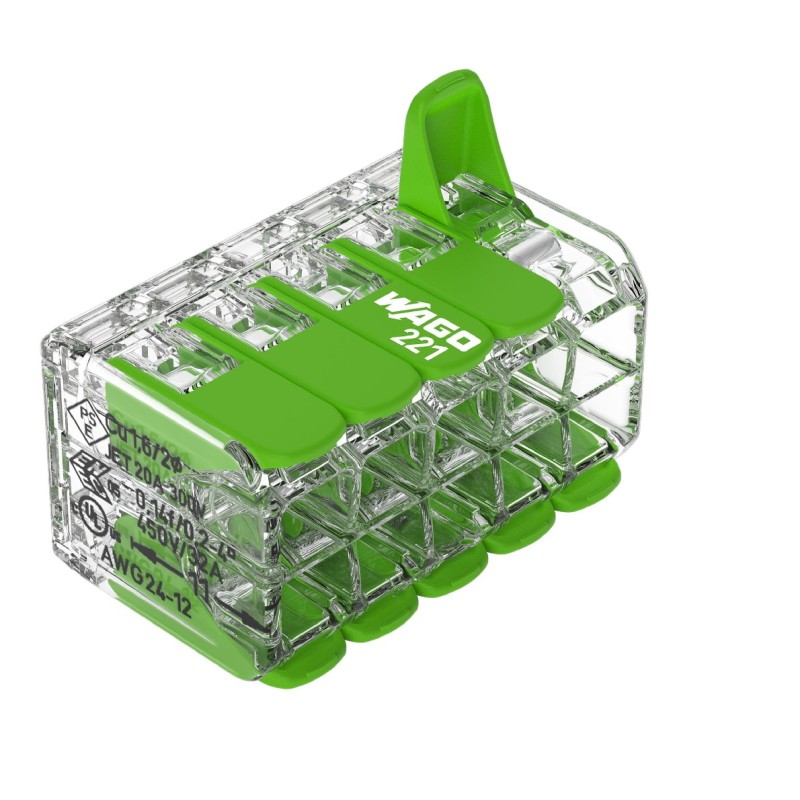 Wago Serie 221 - 10*4mm (15 Stück) Green Range - 252780 - 3