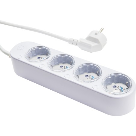 Shelly · Plug & Play "Power Strip 4 Gen4" · Smarte Steckdosenleiste · 4x 12A · Messfunktion · WLAN · Zigbee · Matter · BT · weiß