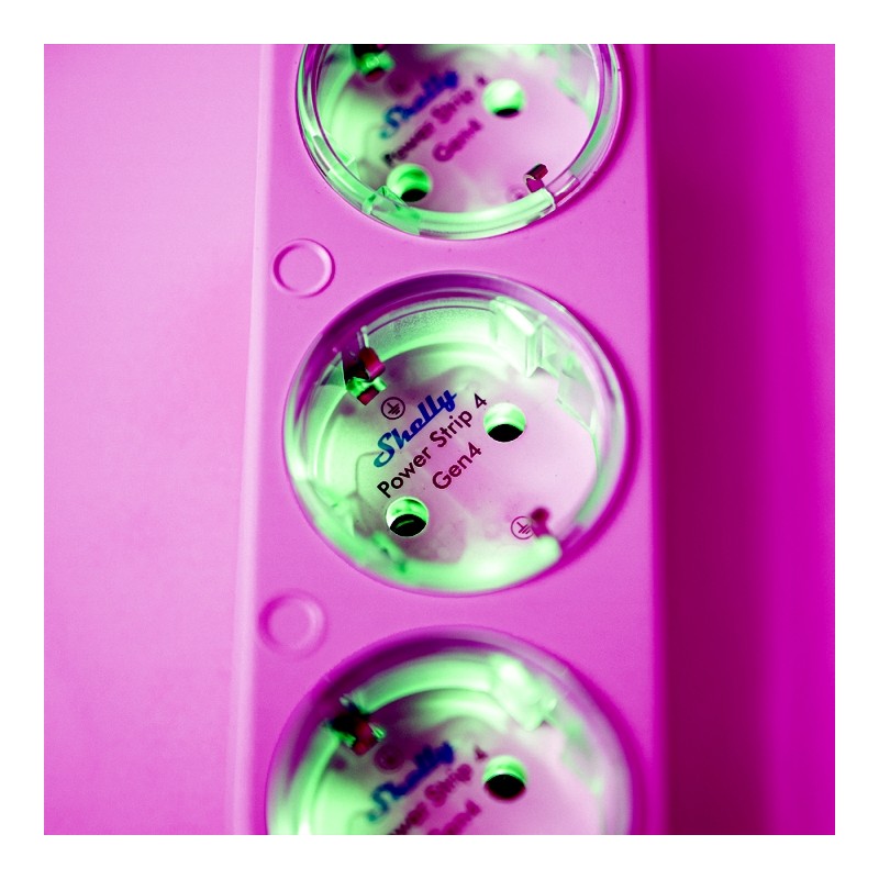 Shelly · Plug & Play "Power Strip 4 Gen4" · Smarte Steckdosenleiste · 4x 12A · Messfunktion · WLAN · Zigbee · Matter · BT · weiß