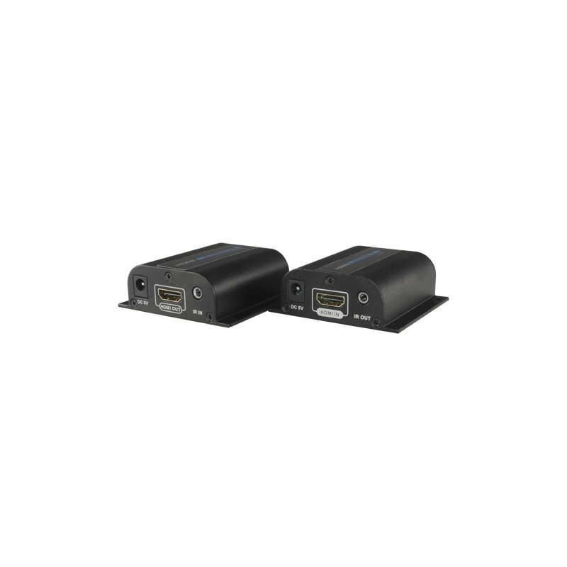 HDMI active extender 4K - transmitter and receiver - range 120 m via cable UTP Cat 6 - IR transmission - Enables point-to-point 