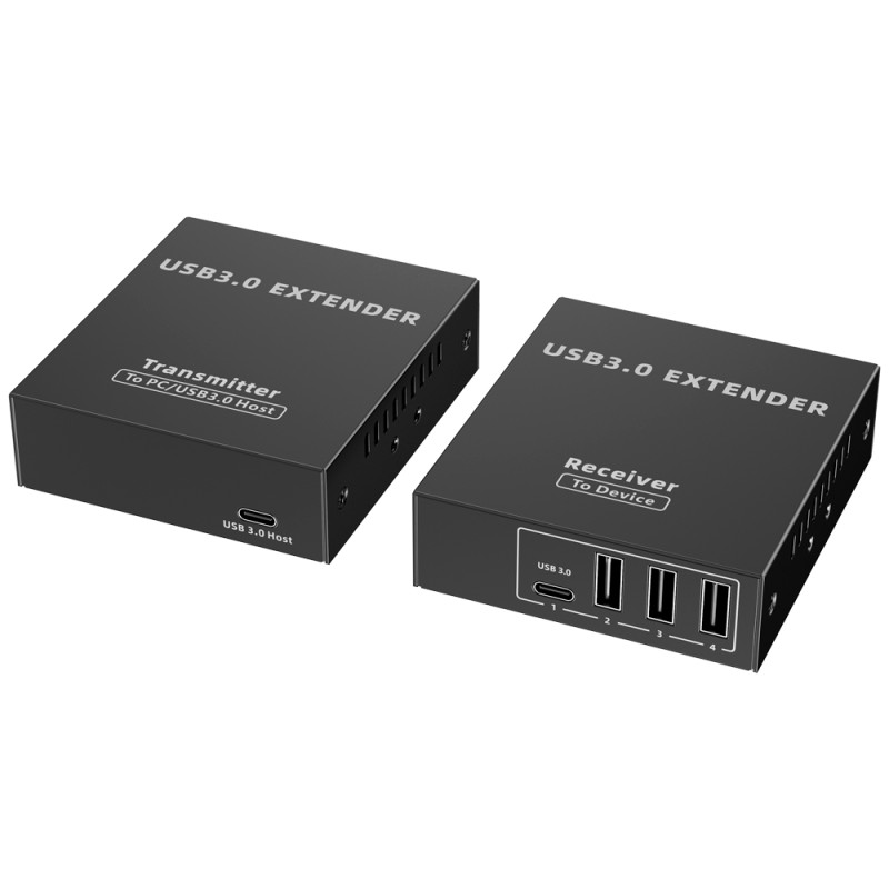 USB-Extender 3.0 LAN - 1 USB Eingang - 4 USB aussgang - Maximale Verbindungslänge 50m - Plug and Play - USB-EXT-4-30 - 1