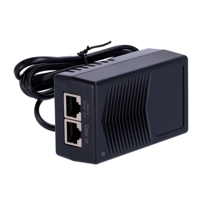 Passiver PoE-Injektor - Eingabe/Ausgabe RJ45 10/100 Mbps - Leistung 15 W - Maximale Entfernung 100 m - Geschwindigkeit 100M - St