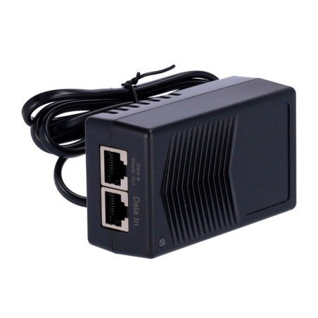 Passiver PoE-Injektor - Eingabe/Ausgabe RJ45 10/100 Mbps - Leistung 15 W - Maximale Entfernung 100 m - Geschwindigkeit 100M - St