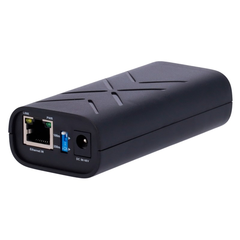 Zweifacher PoE-Injektor - Eingabe RJ45 10/100/1000 Mbit/s - Gesamtleistung 60 W - Maximale Entfernung 100 m - PoE/PoE+ IEEE802.3