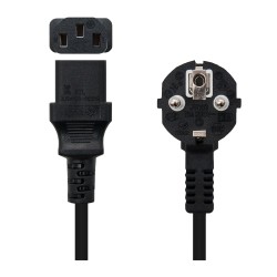 Stromkabel - Stecker CEE7 männlich - C13 Buchse - Treiber AWG18 - 5m - Farbe schwarz - AC-EU-C13 - 1