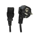 Kabel to Stecker - Stecker QT3 - Kompatibel mit Steckern des Typs F - 250VAC / 16A MAX - 140cm lang - AC-EU-C14F - 1