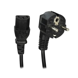 Kabel to Stecker - Stecker QT3 - Kompatibel mit Steckern des Typs F - 250VAC / 16A MAX - 140cm lang - AC-EU-C14F - 1