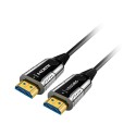 HDMI-Glasfaserkabel - HDMI Typ A Stecker - Unterstützt 4K@60 Hz - 50 m - Kabel ist nicht umkehrbar - Farbe schwarz - HDMI-OPTICA